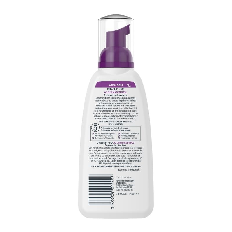 Cetaphil Pro Dermacontrol Espuma Facial Piel Tendencia Acné 236ml