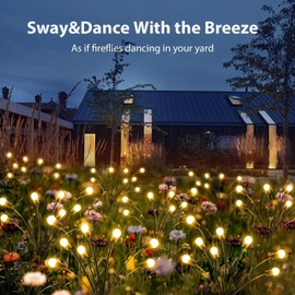 SANJICHA Solar Pathway Lights Outdoor,2 Pack Solar Powered Garden Lights Waterproof,Super Bright Landscape Lighting for Yard Patio Lawn Walkway Driveway Path Decoration