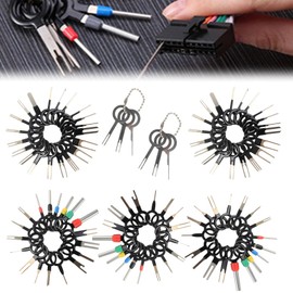 yuentoen Terminal Ejector Kit for Car, Terminal Removal Tool Set, Car Connector Release Tool Set with Protective Case, Pin Tool for Most Connections, Pack of 100