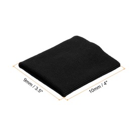 Rebower 4 Inch Elastic Cuffs Ribbed Trims Cotton Fabric Knitted Ribbed Stretch Band Cuff Sleeve, [for Sewing, DIY Craft] - Black/ 2pcs