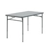 Mczan 4 Foot Fold-in-Half Adjustable Folding Table, Gray
