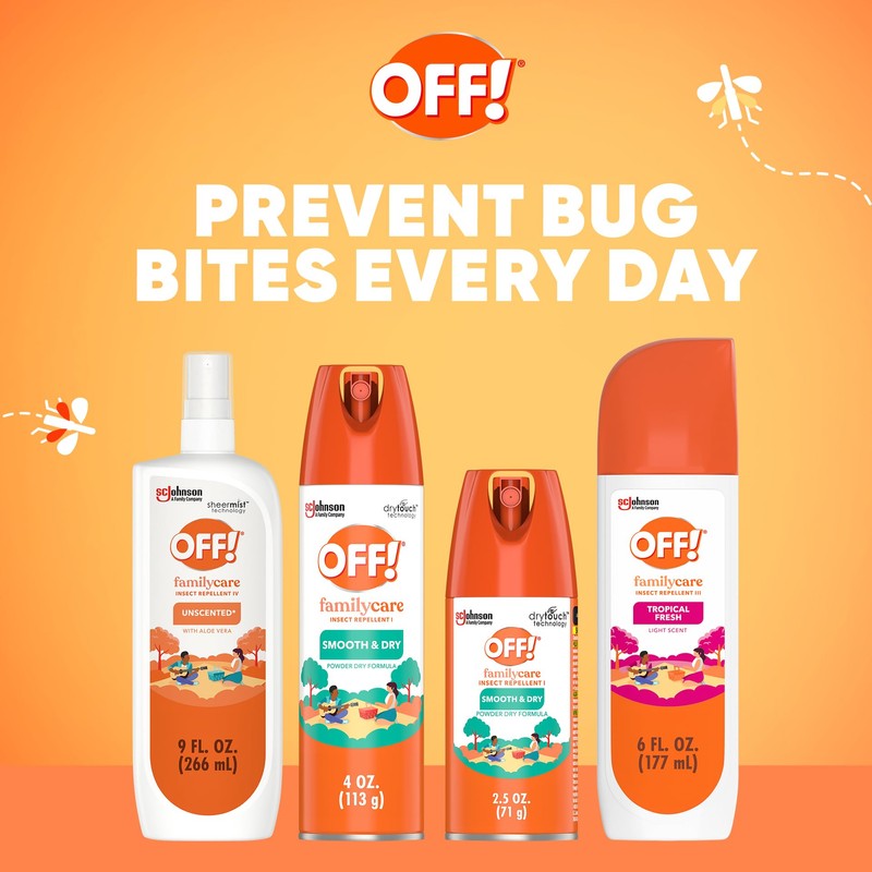 OFF! FamilyCare Insect & Mosquito Repellent Spritz, Unscented Bug spray