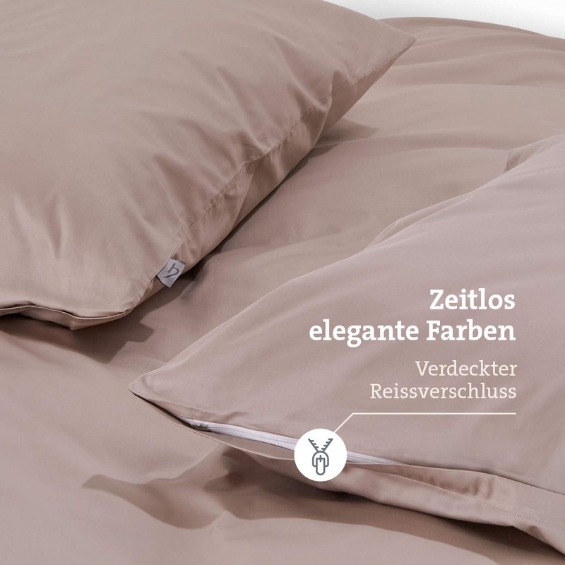 herzbach home Premium Mako satin bed linen set made from
