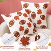 2 Packs Fall Football Embroidered Pillow Covers 18 x 18