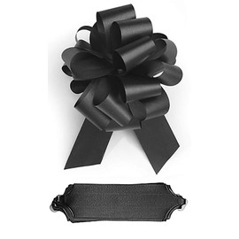 Black Pull Bows - 5 1/2"W x 20 Loops - Pack of 50