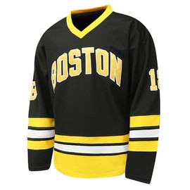 Amzdest Happy Gilmore #18 Adam Sandler 1996 Movie Ice Hockey Jersey Stitched Men Clothing for Party(18-Black-L)