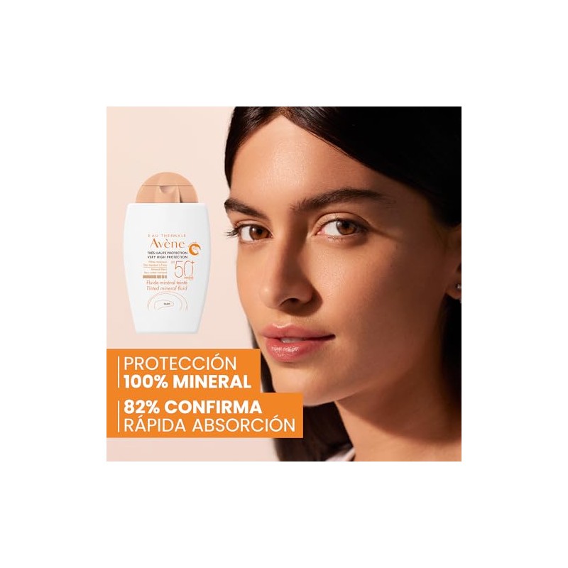 Avene Protector Solar Facial FPS50 con Color, Piel Sensible