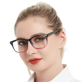 MARE AZZURO Trendy Bifocal Reading Glasses Women Blue Light Blocking Outdoor Readers 1.0 1.25 1.5 1.75 2.0 2.25 2.5 2.75 3.0 3.5 (Purple, 225)