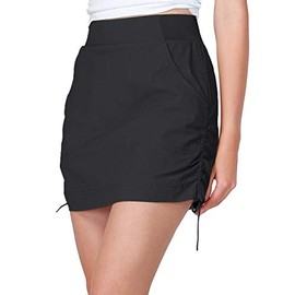 CAMEL CROWN Women's Casual Skort Skirt Tummy Control UV Protection Quick Dry Golf Skirt with Pockets,Hiking Active Black