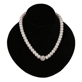 SSWBasics Black Velvet Necklace Bust for Slatwall - Fits 3" On Center Slatwall - 6 3/4"W x 8"H x 3 1/2"D- Black Velvet Jewelry Bust - Elegant Jewelry Mannequin Display for Slatwall - Premium Jewelry