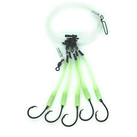Deep Drop Fishing Rig, 5 Demon Circle 6/0 Hooks with Glow Sleeve, Deep Drop Snapper Rig