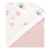 Petit Bateau 3 Pack Bodysuits Long Sleeve Flowers, multicoloured