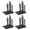 4pcs Bookends Black Architectural Style Decorative Non Slip Metal Desktop