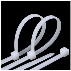 QCSJALM 18 Inch White Heavy Duty Cable Ties (50 Pack) - UV Resistant Zip Ties for Indoor & Outdoor Use, 250lb Tensile Strength, Durable and Weatherproof