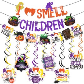 I Smell Children Banner with Hocus Pocus Hanging Decorations Hocus Pocus Party Decorations Hocus Pocus Party Supplies Hocus Pocus Trunk or Treat Car Decorations