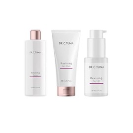 Set Reviving Farmasi Dr C Tuna Tratamiento Completo para el Crecimiento del Cabello con Shampoo, Mascarilla y Aceite Capilar.