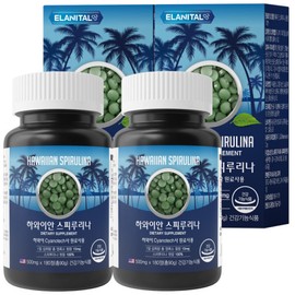Elenital Hawaiian Spirulina Spirulina 180 tablets, 2 bottles, 6 months supply, Cyanotech raw material renewal, latest arrival / 하와이안 스피루리나 스피룰리나 180정 2병 6개월분 Cyanotech사 원료 리뉴얼 최신입고