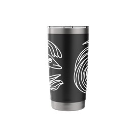 Minimalist Fish Design with Waves Stainless Steel Insulated Tumbler