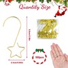 Dwafill Pack of 100 Christmas Bauble Hooks with Star, S-Hooks