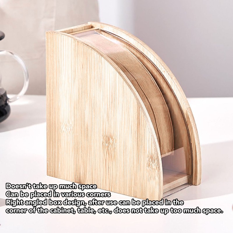 Dustproof Filter Holder Fan Shaped Coffee Filter Storage Holder Solid
