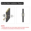 PATIKIL Round Recessed Door Lock, Stainless Steel 304 Hidden Recessed