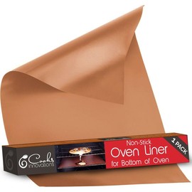 Cooks Innovations Non-Stick Copper Oven Heavy Duty Liner - Bpa & PFOA Free Heat Resistant Baking Mat  - (Size: 16.5" X 23") - Size: Set of 2