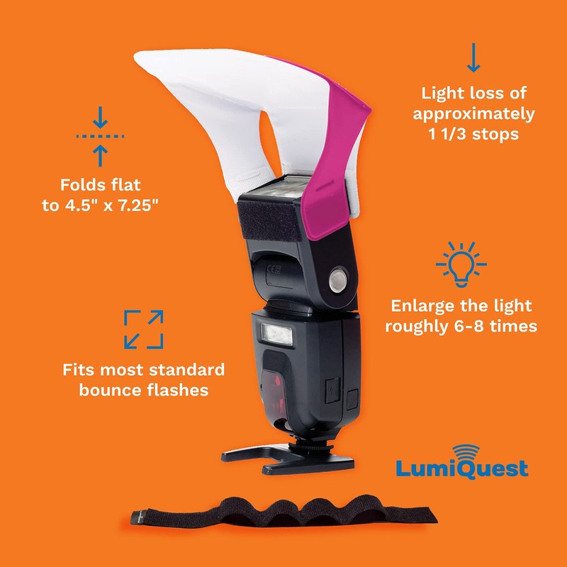 LumiQuest Flash Pocket Bouncer with UltraStrap Bundle - Universal Classic