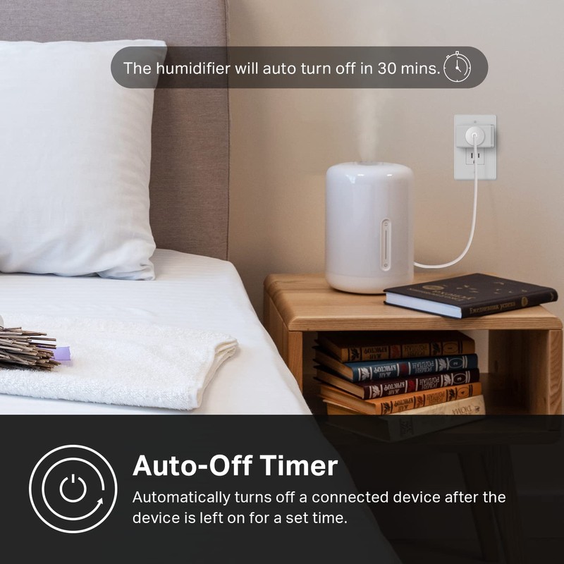 Kasa Matter Smart Plug w/ Energy Monitoring, Compact Design, 15A/1800W