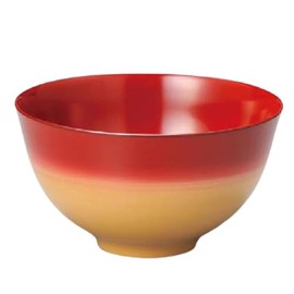 J-kitchens Miso Soup Bowl, Made in Japan, Delicious Bowl, Kasumiuchi Vermilion (1 Guest), 5.7 inches (14.4 cm), Lacquer, Hand-Painted Sonoichi
