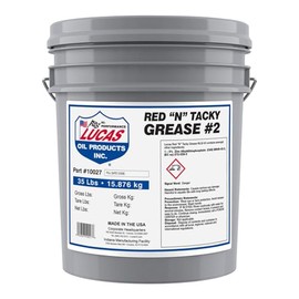 Lucas Oil 10027 Red N Tacky Grease NLGI#2-35 lb. Pail