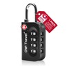 OW-Travel Luggage Locks TSA Approved (1 Pack Black) 4 Digit