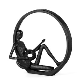 Xruibrave Music Decor Statue Gifts, Guitar Figurine Gifts, Musician Figurine Sculpture, Guitar Sculptures Home Decor Bookshelf Decorative Object Aesthetic Room Decor for Shelves Gift for Musicians