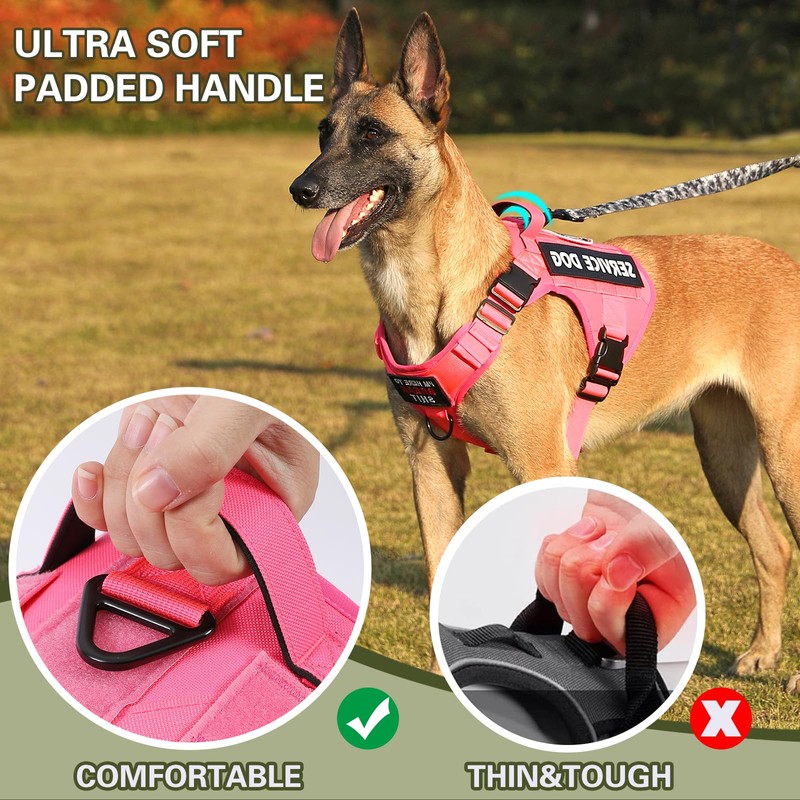 Belababy Tactical Anti Pull Dog Harness Small Medium Large Dog,