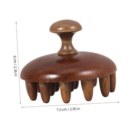 BIUDECO Wide Tooth Wooden Scalp Massager Brush Multi Functional Shampoo Brush for Gentle and Relaxation for Hair Washing and Scalp Care