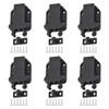6 Pcs Touch Release Catch Latch ， Black Push-to-Open ABS