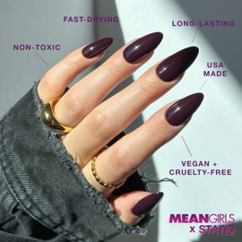Mean Girls x Static Nails She Ruins People's Lives - Quick Dry Finger Nail Polish - DIY Nail Art Salon - Gift for Women, Girls, Girlfriend, & Wife