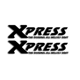 Unbranded xpress boat express  18" Black Decals Vinyl Replacement Stickers - Set Of 2 USA