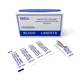 P&P Medical Surgical Disposable Stainless Steel Lancets Individually Foil Wrapped Box of 1000