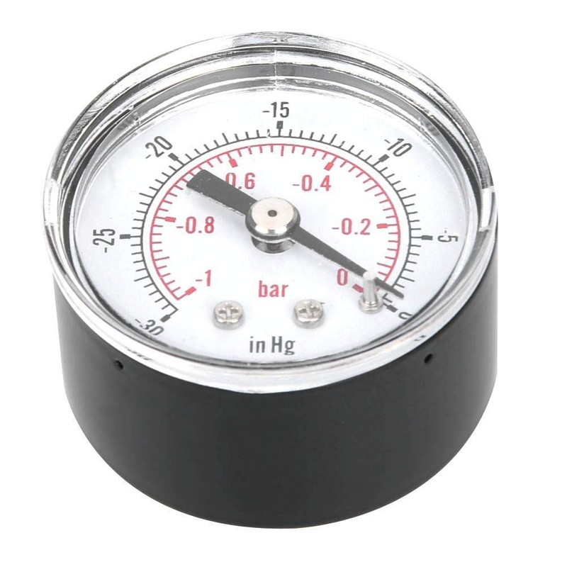 Axial Pressure Gauge Back Mount 1/8" BSPT Industrial Vacuum Pressure