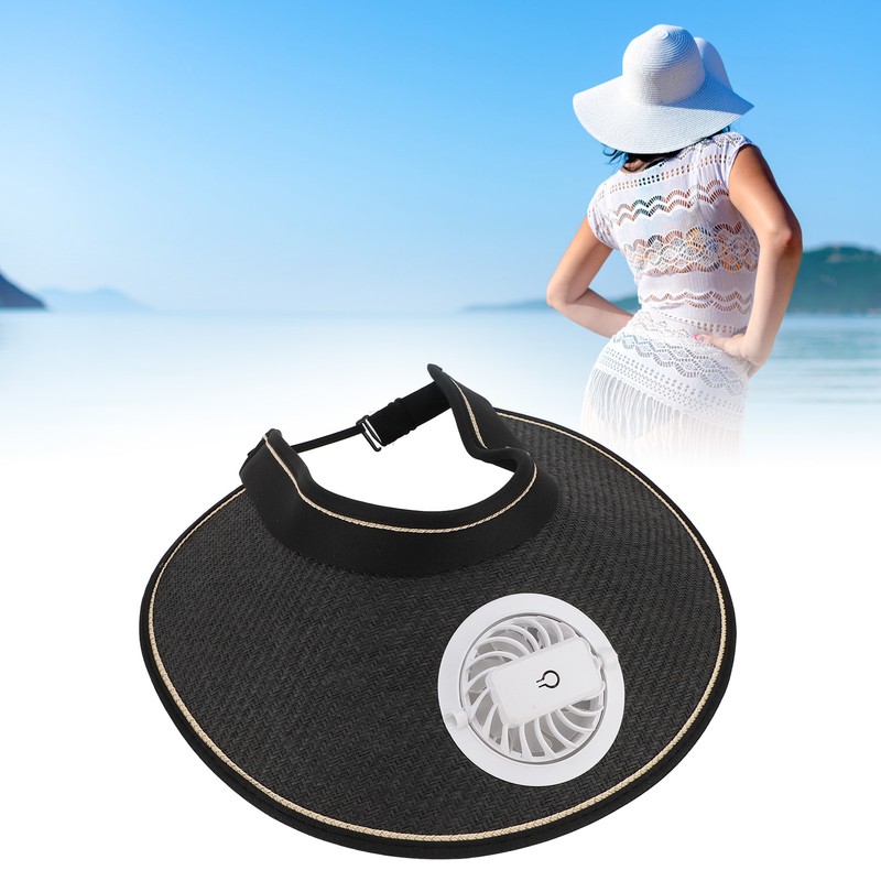 Fan Hat USB Rechargeable 300mah Elastic Band Angle Adjustable Extra
