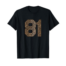 Leopard Number 81 Athlete Sports Jersey Supporter Fanwear T-Shirt