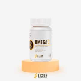 Eixun | Omega 3 | Suplemento Alimenticio | a Base de Aceite de Salmón |con DHA y EPA | 45 Softgel con 1.45 g c/u