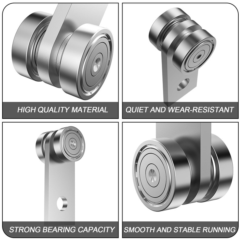 EASGIU 2 Wheel Trolley Assembly Rollers for 1-5/8" Wide Strut