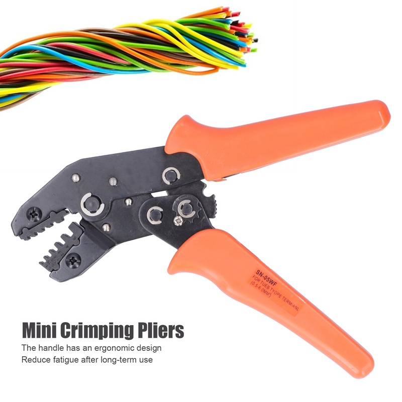 Crimping Tool Ratchet Pliers Terminal Wire Crimper Hand Operated Supplies