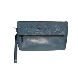 Patricia Nash Valerie Tooled Leather Foldover Clutch Wristlet, Safflower Blue, Safflower Blue
