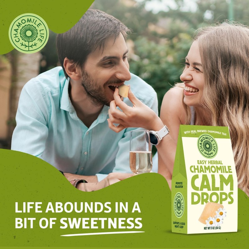 Easy Herbal Chamomile Calm Drops - Low-Calorie Hard Candy with