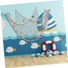 iplusmile Mediterranean Decorative Fishing Net with Shells Rustic Wall Hanging