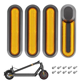 Fundas Reflectantes para Ruedas Traseras para M365 /Pro/Pro 2 /1s /Scooter 3 E Reflectores de Patinete Cubierta de Rueda Trasera Cubierta Protectora Reflectante-Amarillo