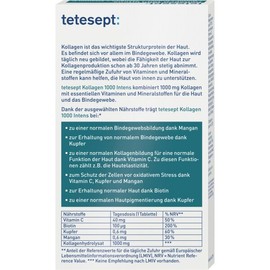 테테셉트 콜라겐 1000 30개입 32.7g Tetesept Collagen 1000 30 Count 32.7g