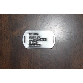 Stansel Surplus Real Debossed Slotted Military Dog Tag Made 4 You for Bracelet or Collar